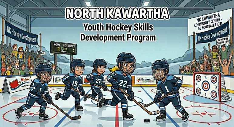Indoor hockey skill development image.
